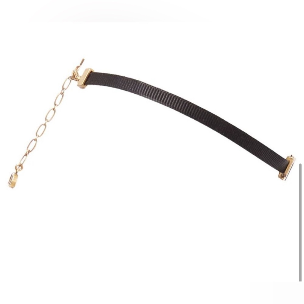 Dior J'adior Antique Gold Logo Ribbon CD Charm Choker Necklace - Picture 4 of 7